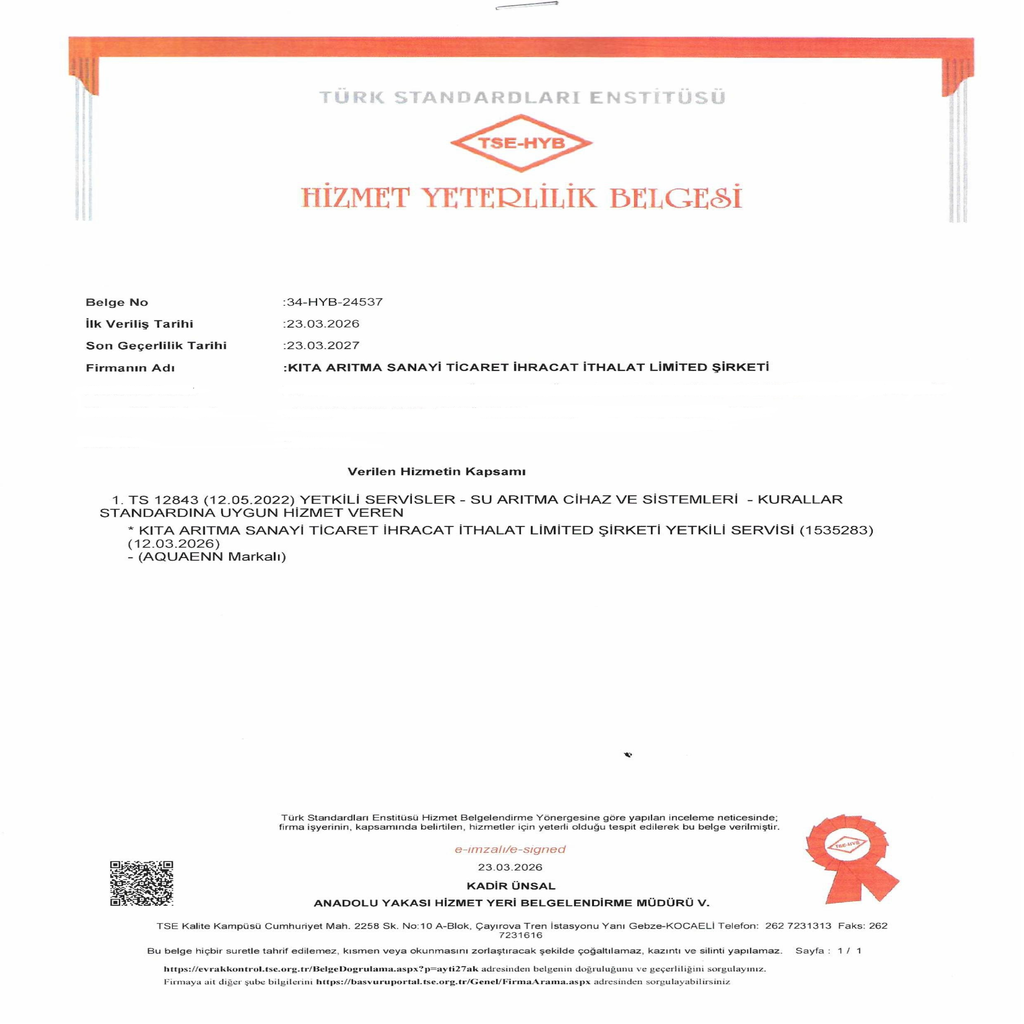 Kıta Arıtma Sistemleri